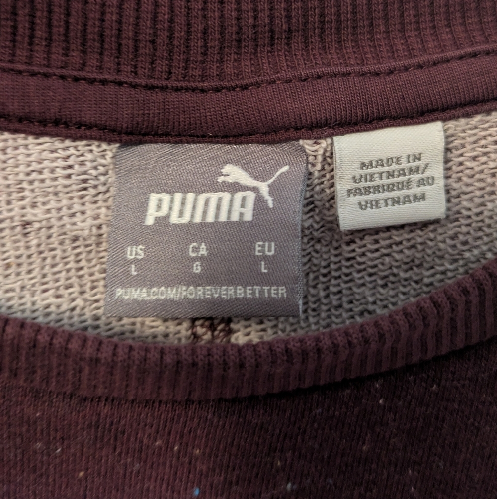 Puma Maroon Crewneck Sweatshirt - Picture 3 of 8